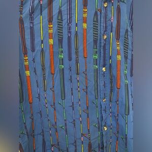 Vintage Newport Blue Men's Shirt Size XL Fishing Rods